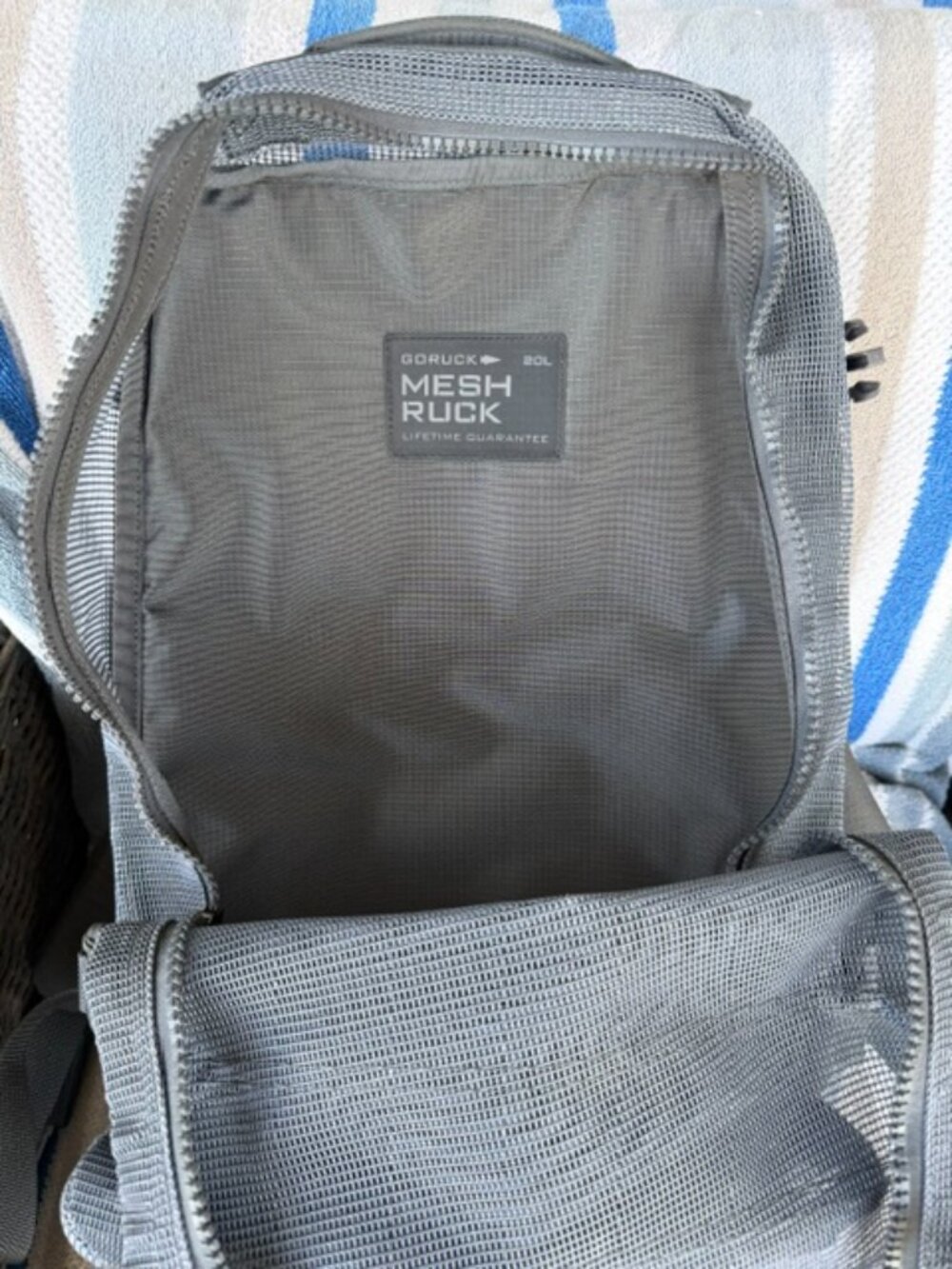 Goruck Mesh Backpack - Gray, Gorgeous, 20L - Picture 6 of 6